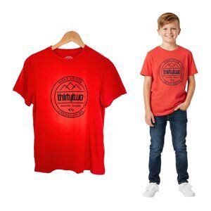Thirtytwo T-Shirt Boys Small Orange Black Crestline Crew Tee Snowboarding